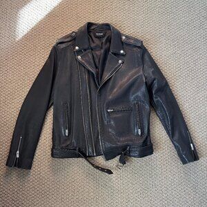 Kooples® Leather Biker Jacket (Men's Large)